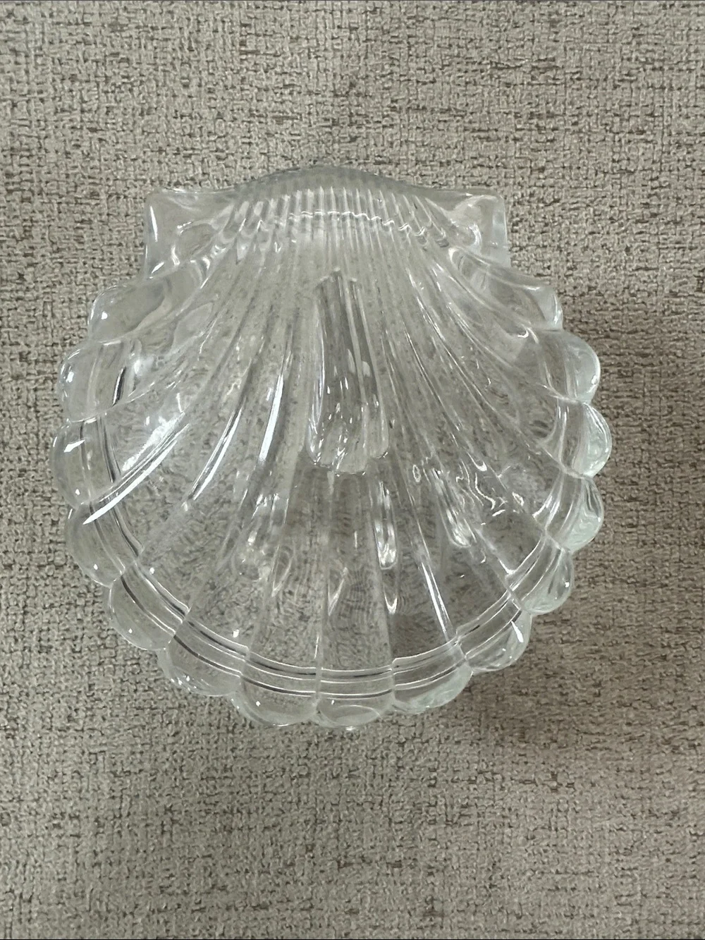 Vintage Heisey Crystolite #1503 Shell-Shaped Covered Trinket Dish